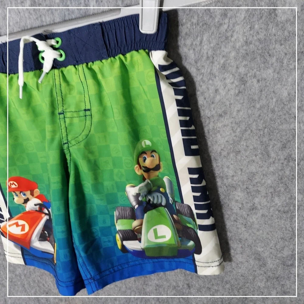Nintendo Boys‎ XS 4 5 Swim Trunks Mario Kart Shorts Beach Pool UPF 50 Comfort